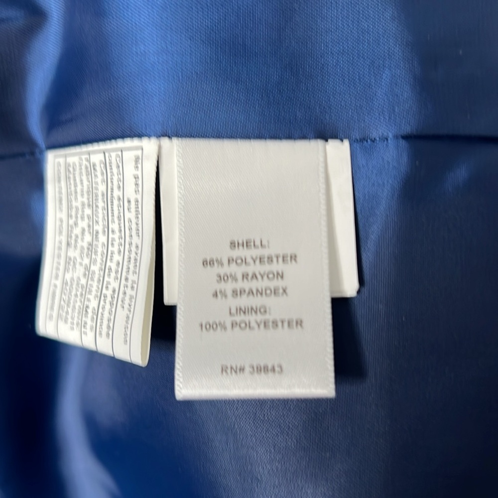 T Tahari Cobalt Blue Large Snap Button Closure Si… - image 7